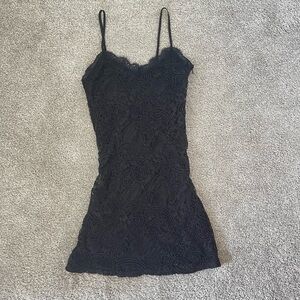 Lace black mini dress from Zara size small